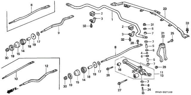 Сайлентблок рычага 51391SM4013 HONDA