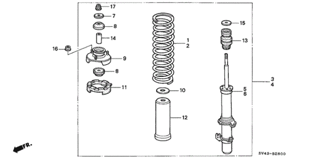 Амортизатор 51605SV4A02 HONDA