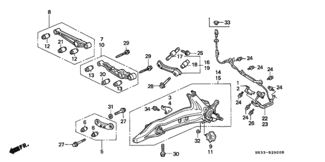 Сайлентблок рычага 52365SH3000 HONDA