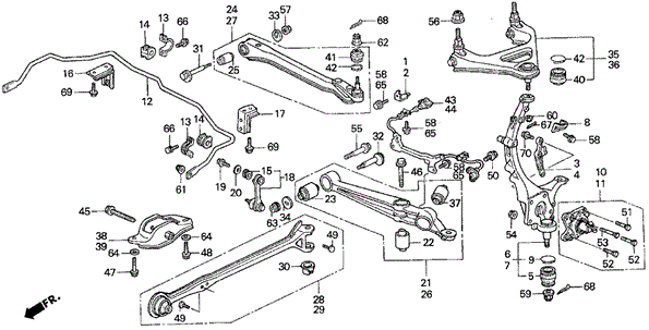 Важіль підвіски, підвіска коліс 52390SS0003 HONDA