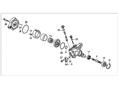 Гідравлічний насос, механізм рульового керування 56110PLA013 HONDA