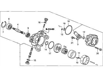 Гідравлічний насос, механізм рульового керування 56110RTA003 HONDA