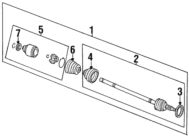 Гофрований кожух, приводний вал 28023PA001 SUBARU