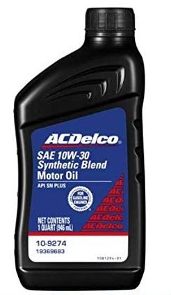 Моторна олива ACDelco Synthetic Blend, 10W-30, 0.946л 109274 AC DELCO