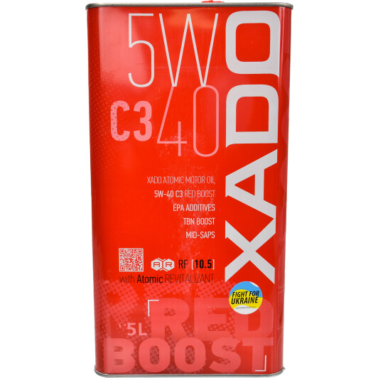 5w-40 c3  red boost          ж/б 5 л XA26322 XADO