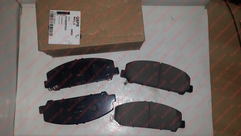Комплект гальмівних накладок, дискове гальмо D10609FE0A NISSAN