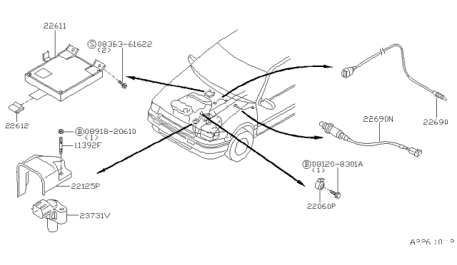 Кисневий датчик 226900B711 NISSAN