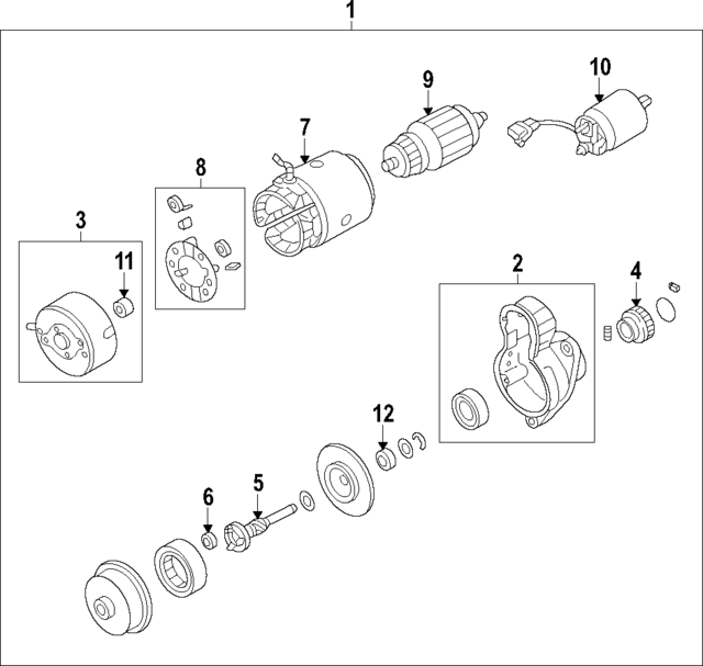 Бендикс стартера 23312EN20A NISSAN