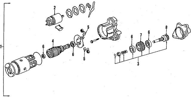 Реле втягивающее стартера 23343M8111 NISSAN