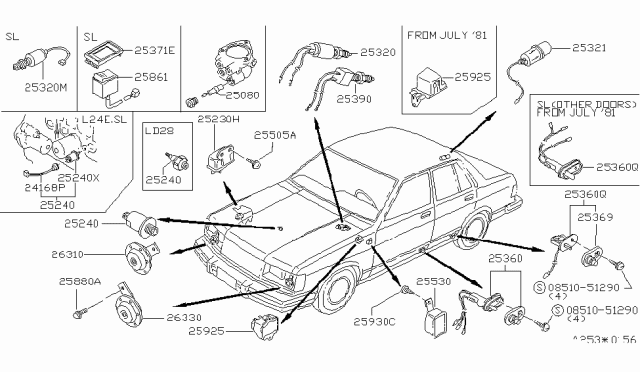 Гідравлічний вимикач 2507089907 NISSAN
