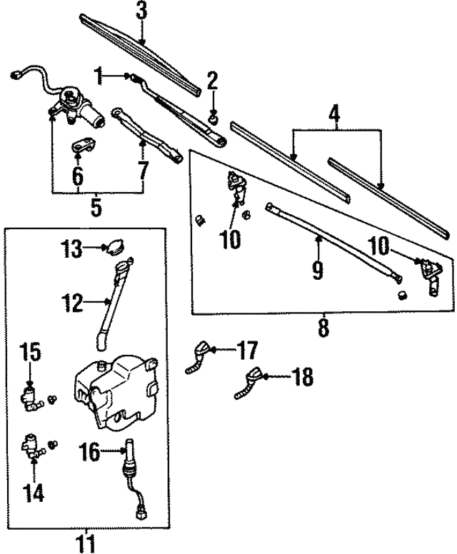 Щітка двірника 2889030P15 NISSAN