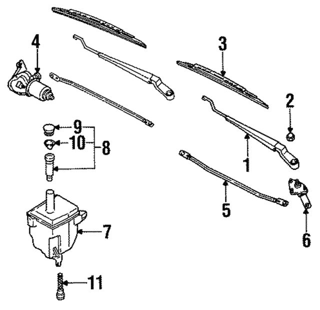 Щітка двірника 2889084M05 NISSAN