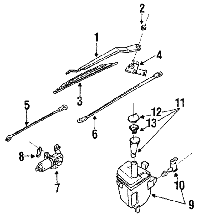 Мотор омывателя лобового стекла 2892050Y10 NISSAN