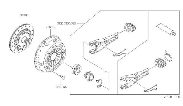 Натискний диск зчеплення 3021001G12 NISSAN
