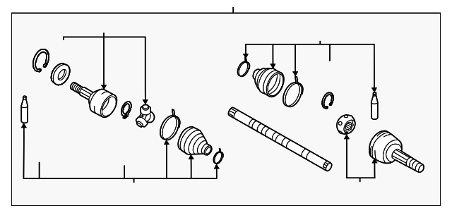 Комплект шарнірів, приводний вал 391011AA0C NISSAN