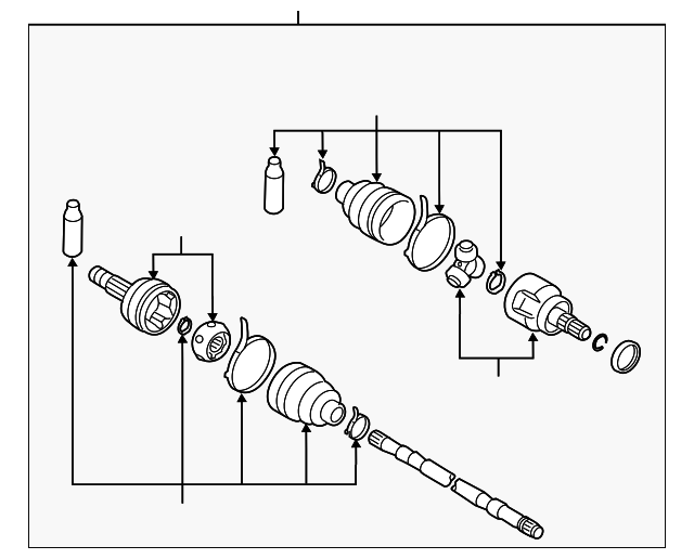 Комплект шарнірів, приводний вал 396001AA0B NISSAN