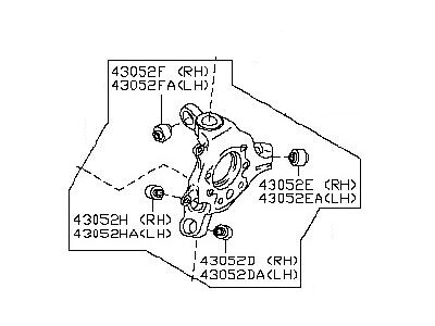 Опора, важіль підвіски 43018JK000 NISSAN