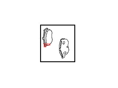 Комплект гальмівних накладок, дискове гальмо 44060AU090 NISSAN