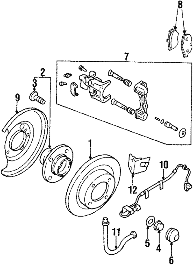 Датчик, кількість обертів колеса 479010M000 NISSAN