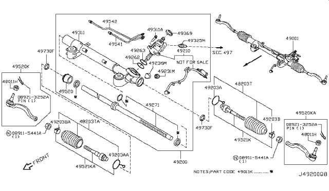 Гофрований кожух, механізм рульового керування 48204VG025 NISSAN