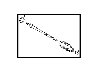 Осьовий шарнір, поперечна кермова тяга 48521CB026 NISSAN