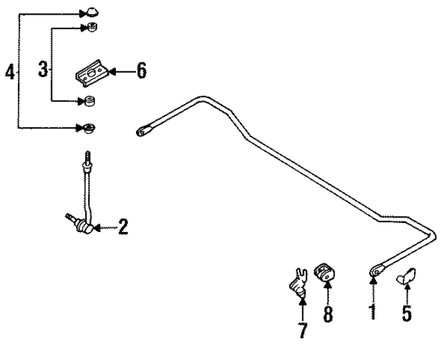 Стабілізатор, ходова частина 562600B000 NISSAN