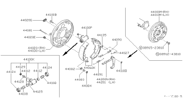 Ремкомплект цилиндра тормозного D4100U9285 NISSAN