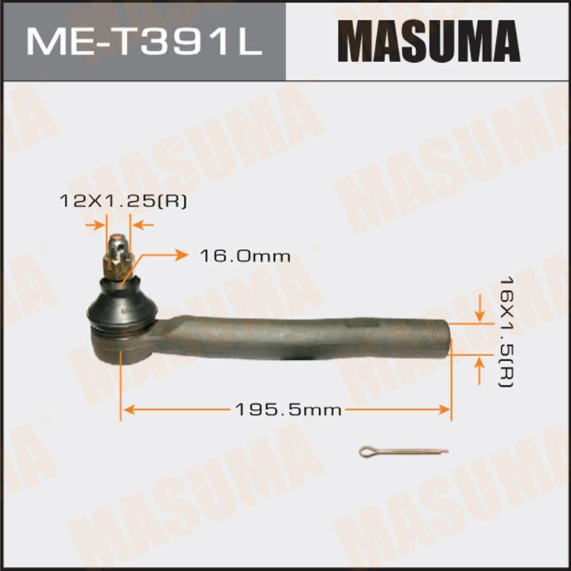 Наконечник кермовий me-t391l masuma MET391L MASUMA