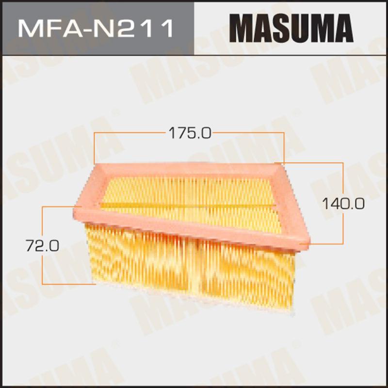 Фільтр повітряний nissan/almera 2012- mfa-n211 masuma MFAN211 MASUMA