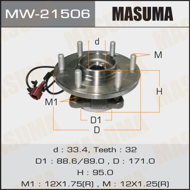 Комплект колісних підшипників MW21506 MASUMA