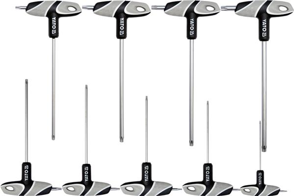 Ключі 6-променеві torx tr з отвором yato : t- образні т10-т50... YT05615 YATO