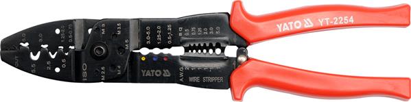 Інструмент для обжиму та зачистки дротів YT2254 YATO