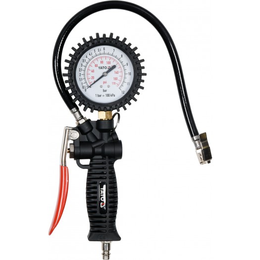 Пістолет для накачування шин yato з манометром p ≤ 0.8 mpa ø=... YT23703 YATO