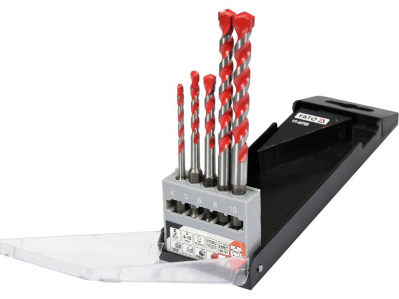 Zestaw wiertel uniwersa 5szt. 4-10mm hex YT44789 YATO