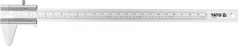 Штангенциркуль yato : l= 600 мм точність ± 0.05 мм губки- 80 мм.... YT70740 YATO