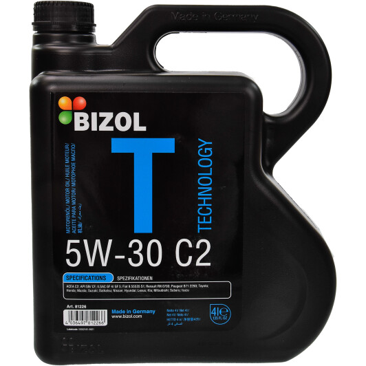 Олива моторна 5w30 c2 4л B81226 BIZOL