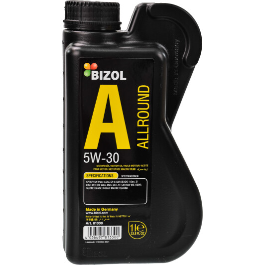 Олива моторна 5w30 1л B81330 BIZOL