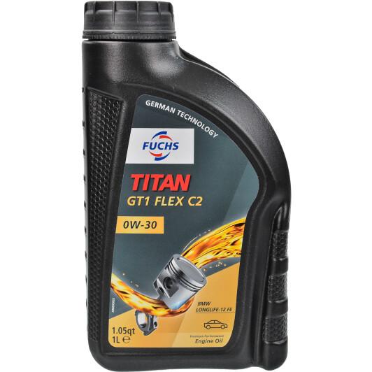 Моторна олива fuchs titan gt1 flex c2 0w-30 1 л 602103772 FUCHS