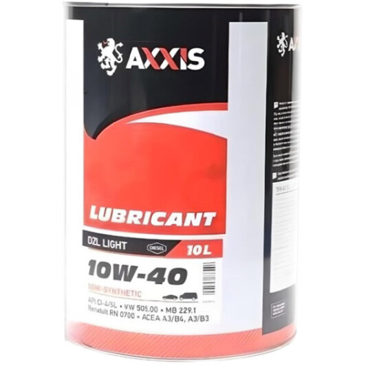 Олива моторн. axxis 10w-40 dzl light каністра 10л AX1005 AXXIS