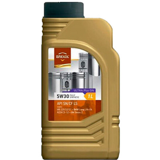 Масло моторн. brexol ultra plus gn 5w30 api sn/cf ls каністра 1л 48391051001 BREXOL