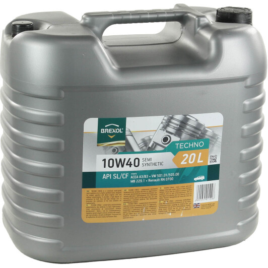 Масло моторн. brexol techno 10w40 sl/cf каністра 20л 48391051011 BREXOL