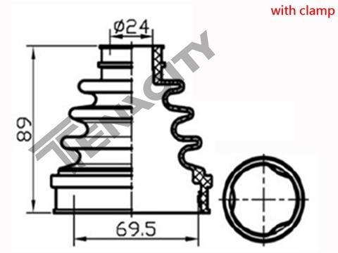 Пыльник шруса toyota ACVTO1042 TENACITY