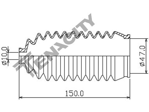 Пильовик рульової рейки ASRTO1031 TENACITY