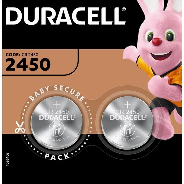 Батарейка duracell dl2450 dsn уп. 2шт. CR2450 DURACELL
