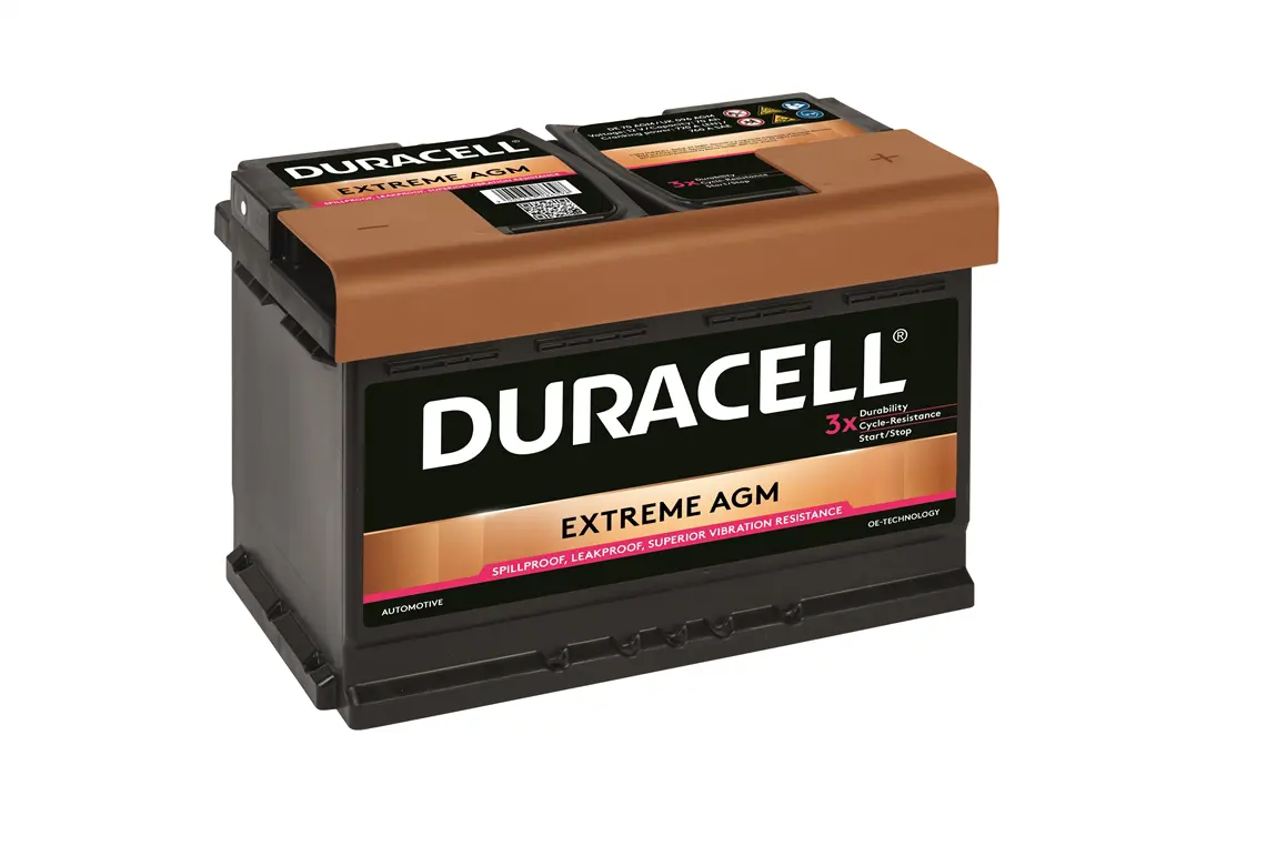 Акумулятор автомобільний duracell extreme agm start-stop de70agm 70ah 720a r+ DE70AGM DURACELL