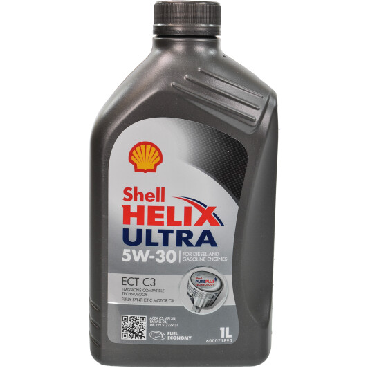 Олива моторна shell helix ultra ect c3 5w-30 1л 550042830 SHELL