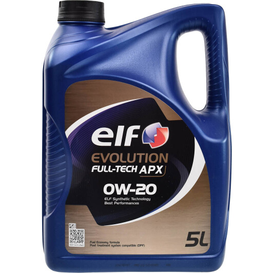 Моторна олива elf evolution full-tech apx / 0w20 / 5л. / acea c5 api sn ilsac gf-5 206955 ELF