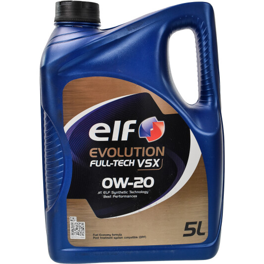 Моторна олива elf evolution fulltech vsx / 0w20 / 5л. / acea c5 porsche c20 vw... 214229 ELF