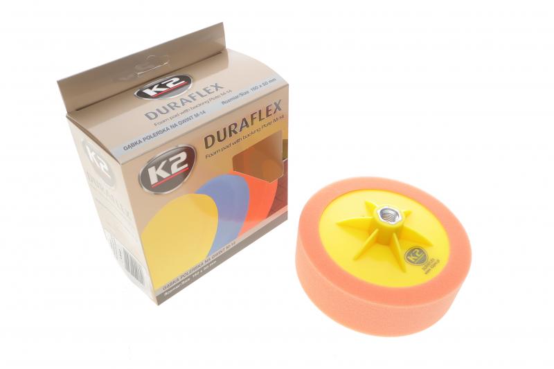 K2 duraflex губка для полірування  на липучці оранжева 150 мм... L642 K2