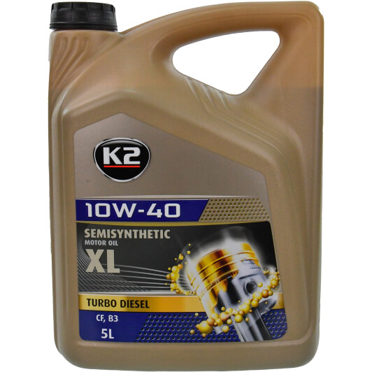 Моторна олива k2 xl turbo diesel, 10w-40, 5л O2055E K2
